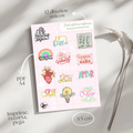 Sheet de 12 stickers digital (pdf) #2