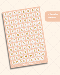 Stickers abecedario bubble