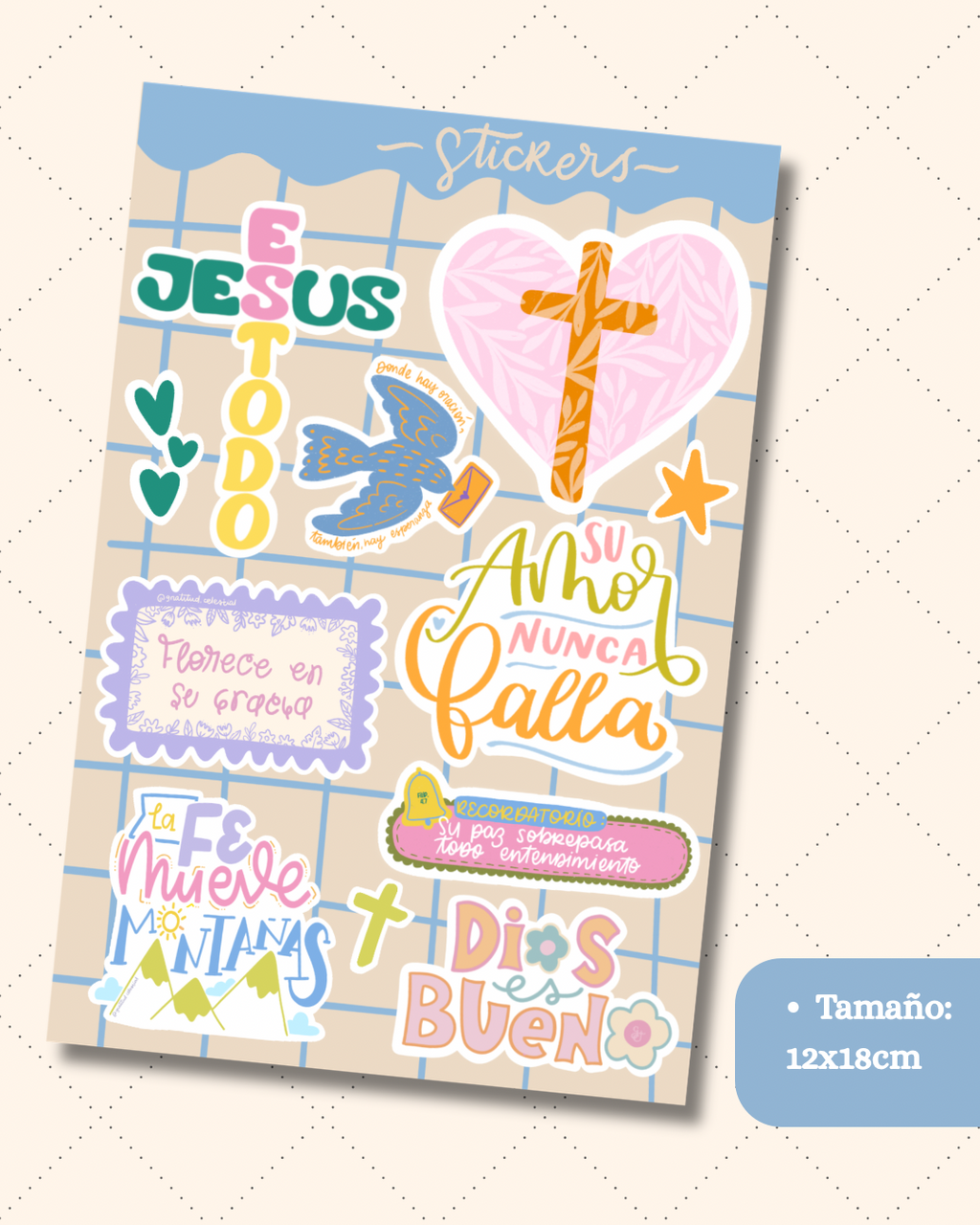 Plancha de stickers - vinilo - 18x12cm