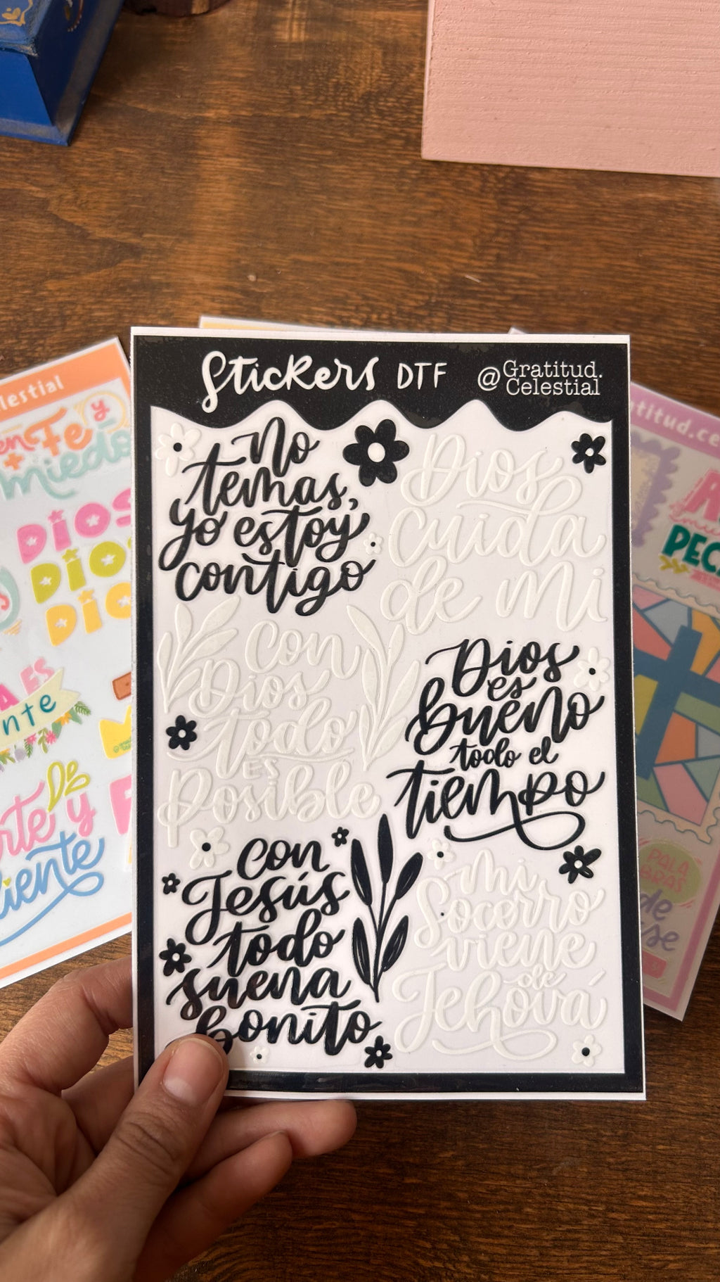 Plancha de stickers DTF UV