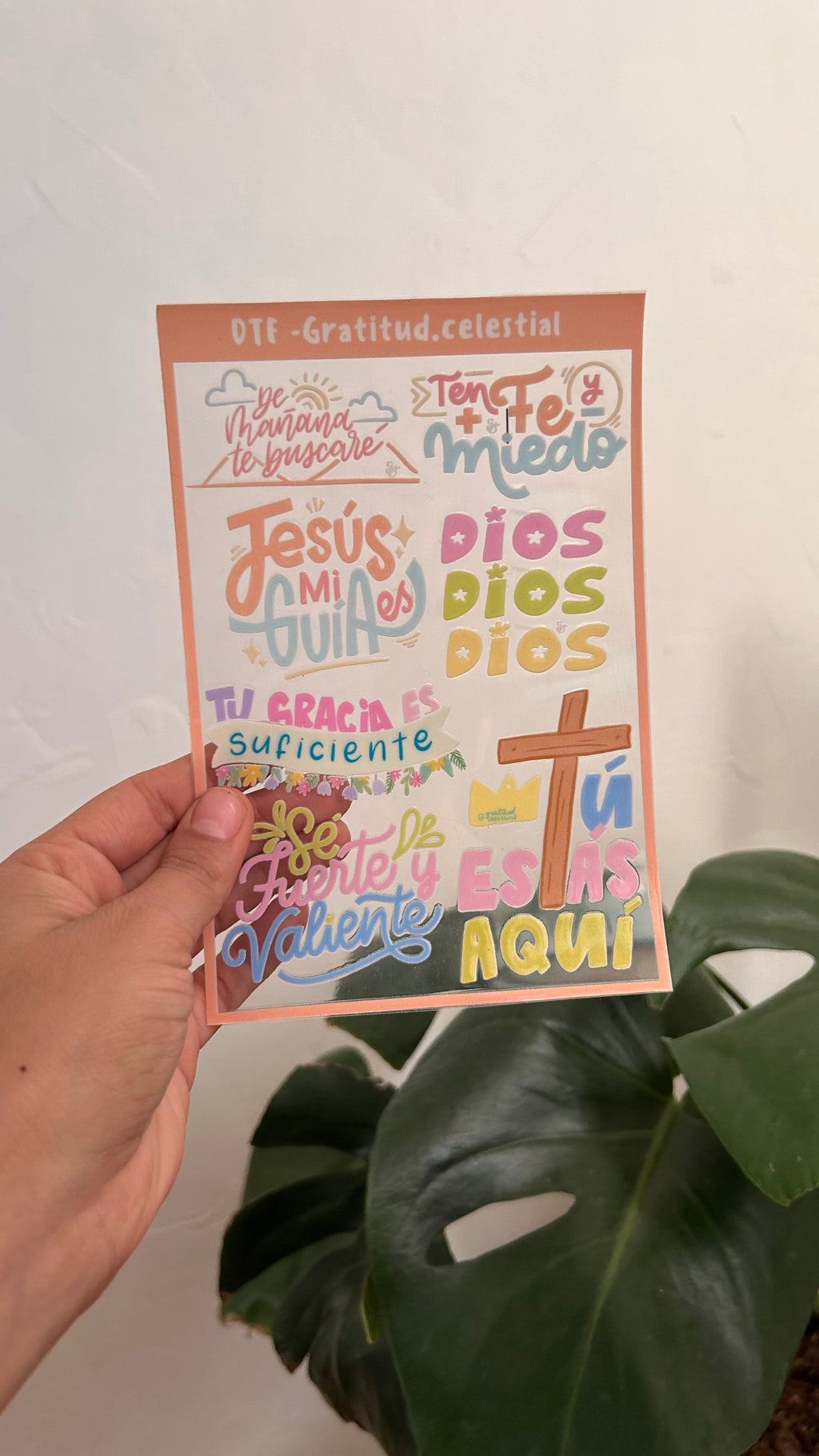 Plancha de stickers DTF UV