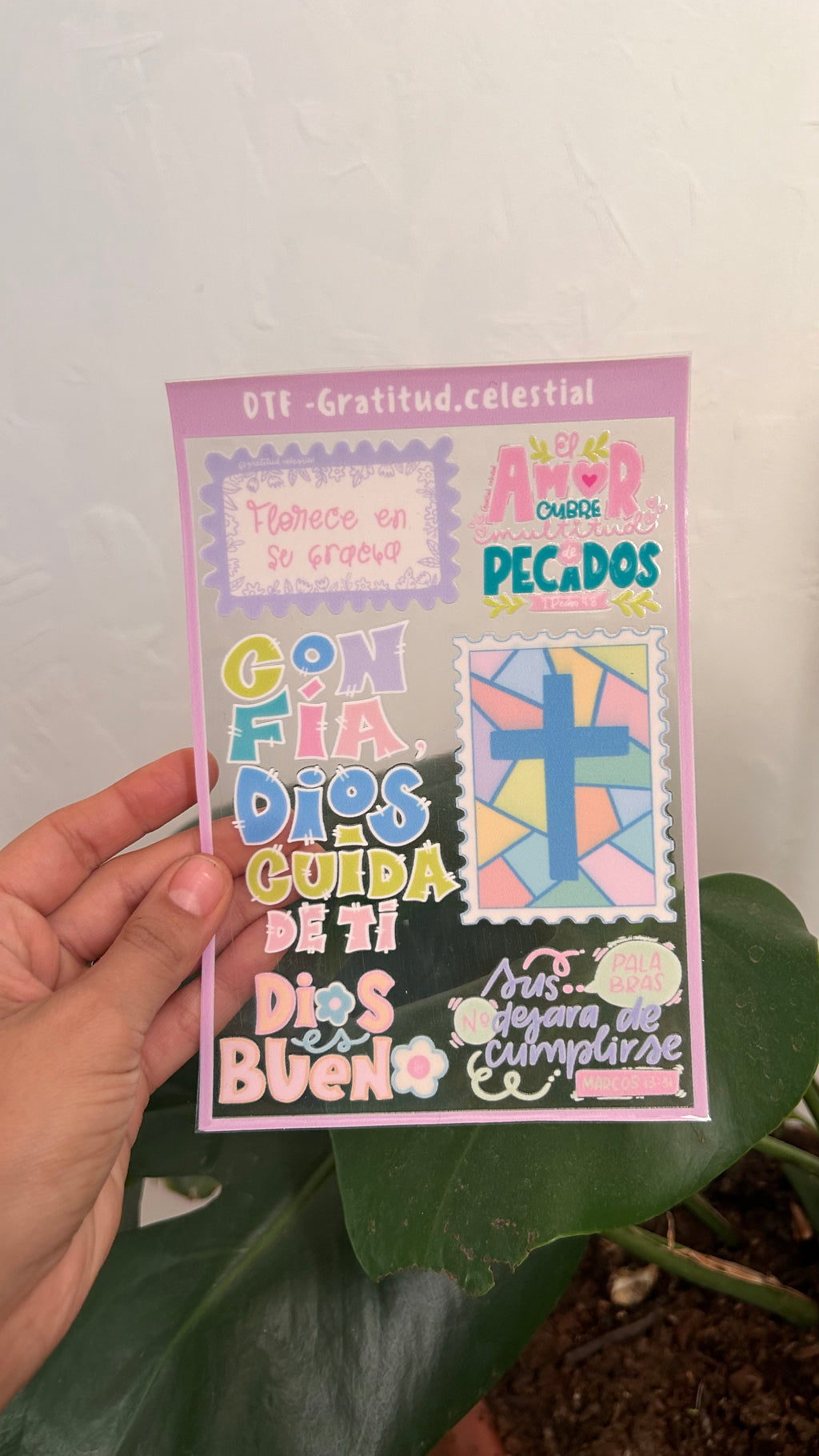 Plancha de stickers DTF UV
