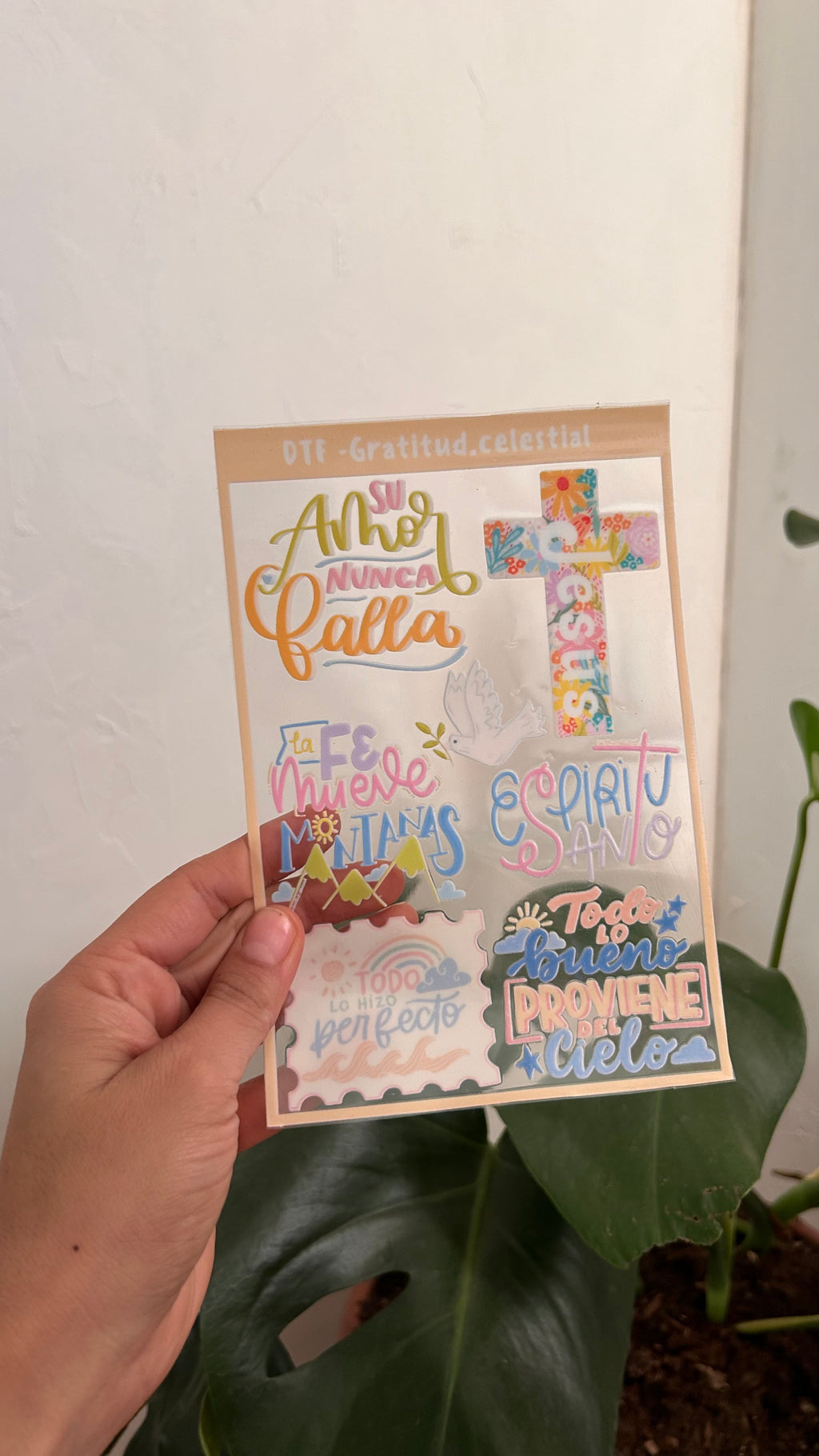Plancha de stickers DTF UV