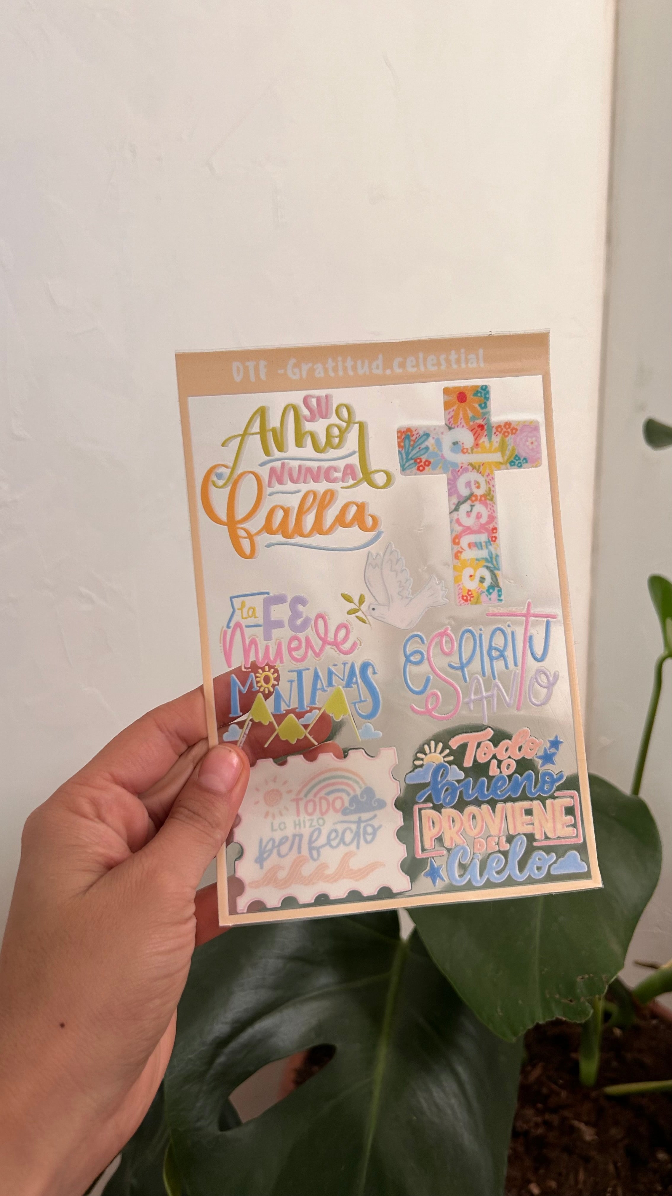 Plancha de stickers DTF UV