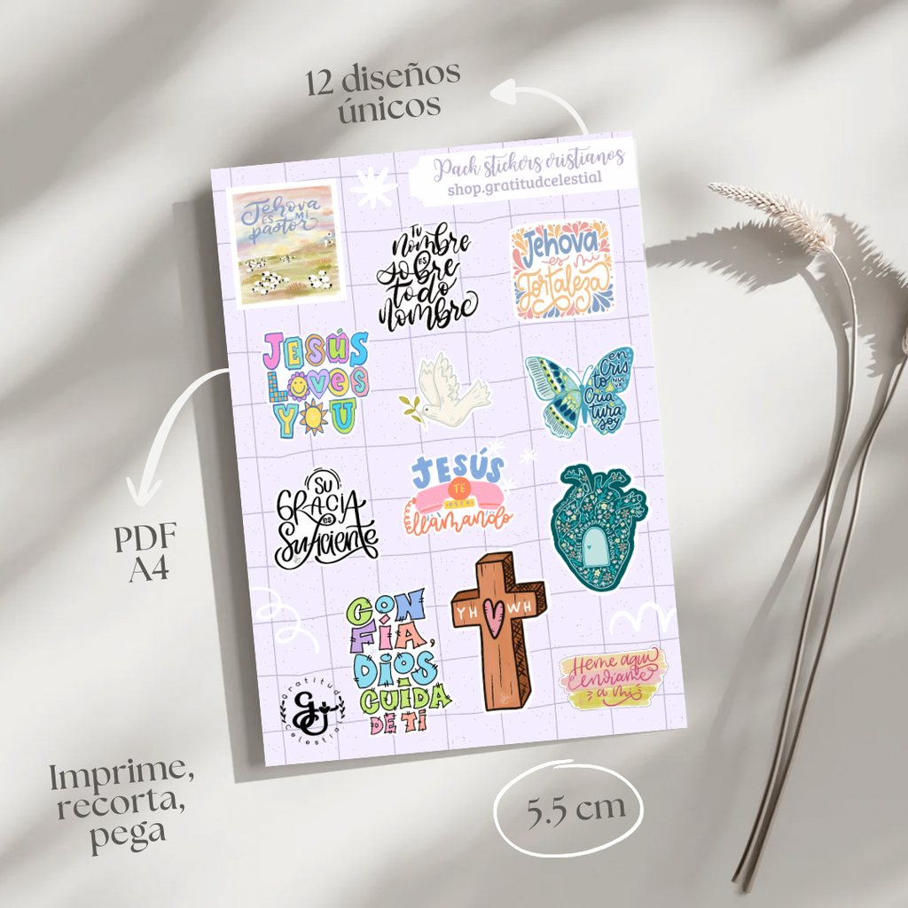 Sheet de 12 stickers digitales (pdf) #5