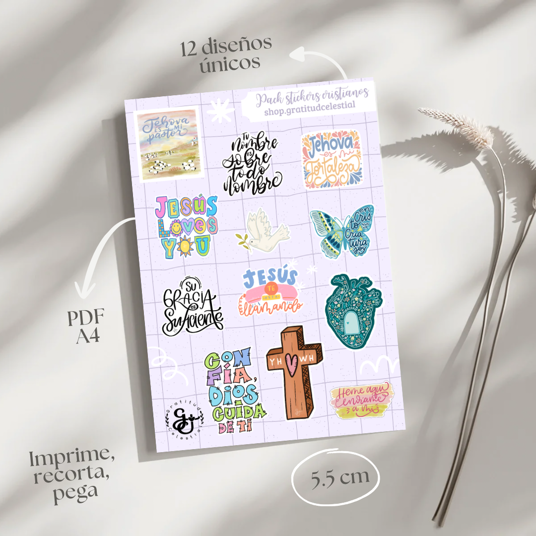 Sheet de 12 stickers digitales (pdf) #5
