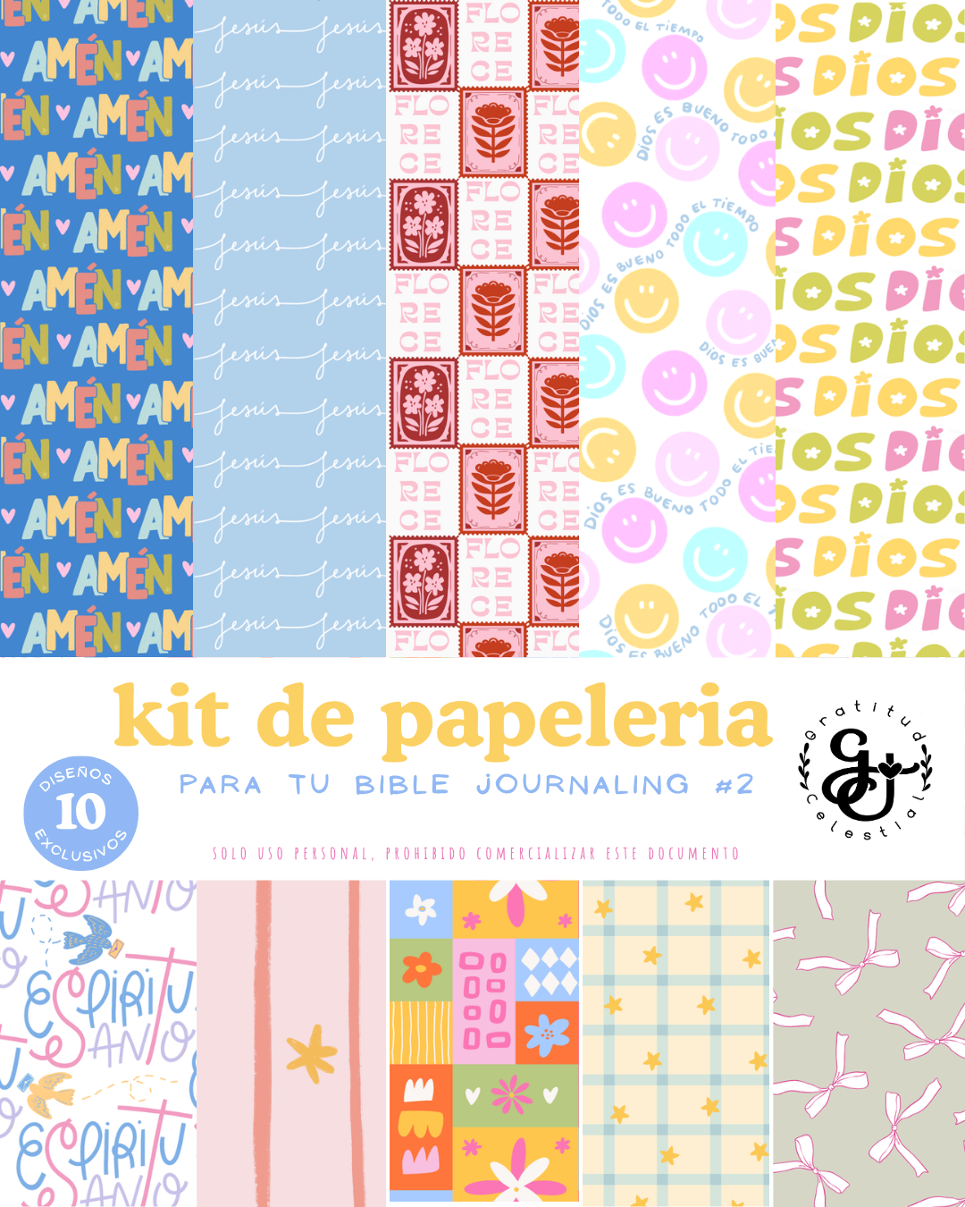 Kit de papeleria digital  # 2 (PDF) A5